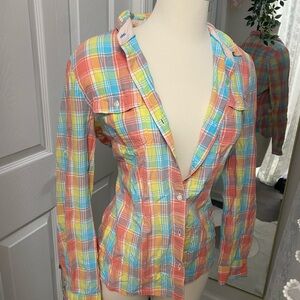 Tommy Hilfiger Plaid Button-Down Shirt - Pastel Multi